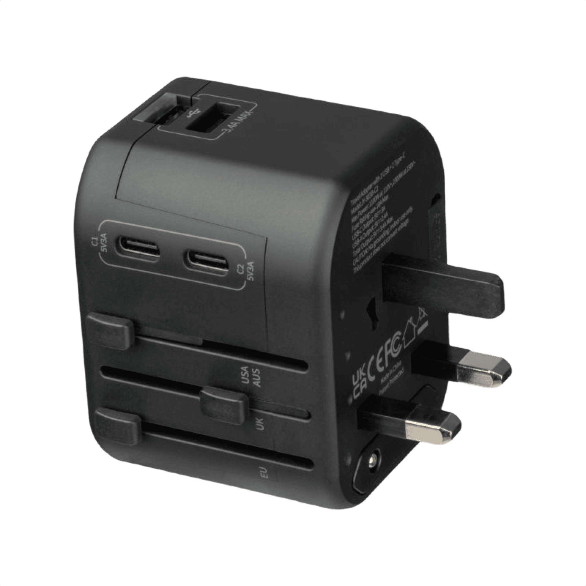 Reseadapter Maracena svart