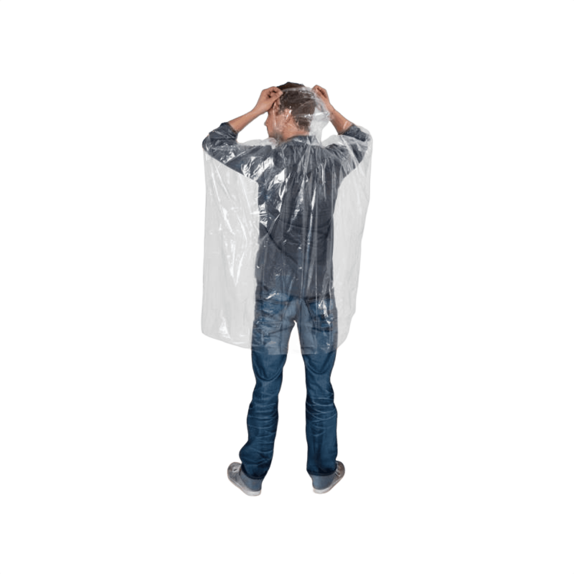 Nödponcho transparent