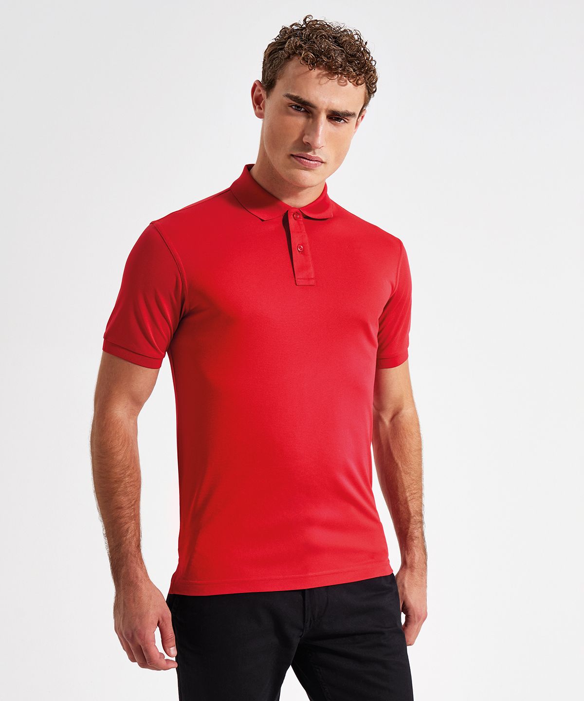 Kationische Recycelte Polyester-Polo schwarz