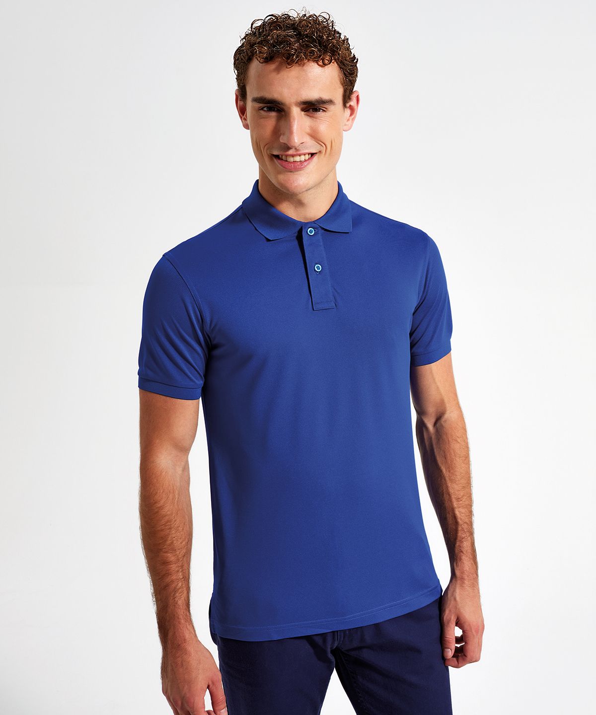 Kationische Recycelte Polyester-Polo schwarz