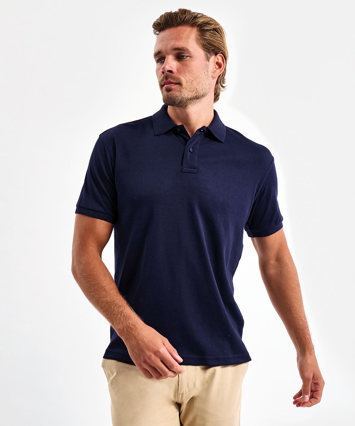 Smooth Knit Polo Men black
