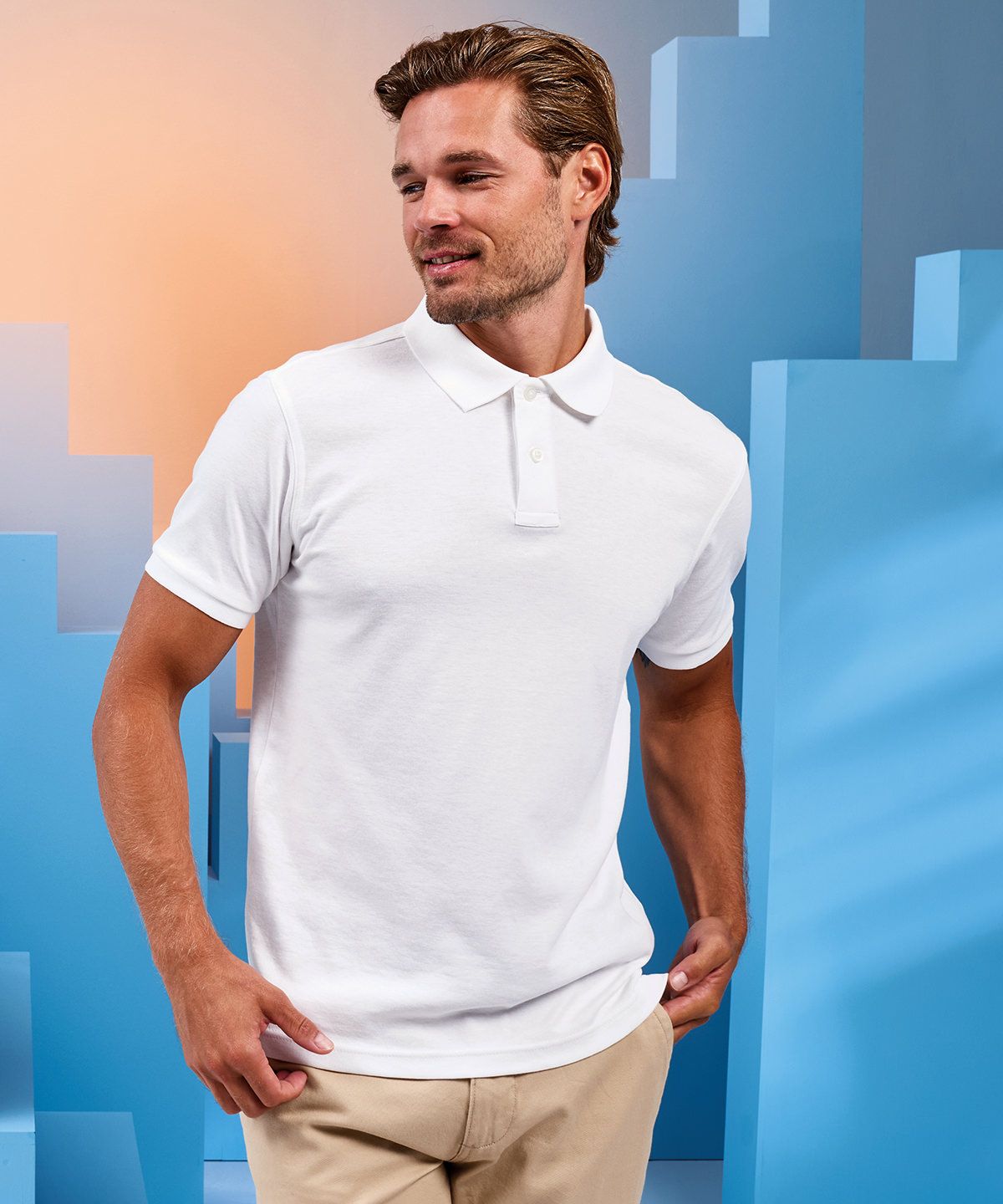 Smooth Knit Polo Men black