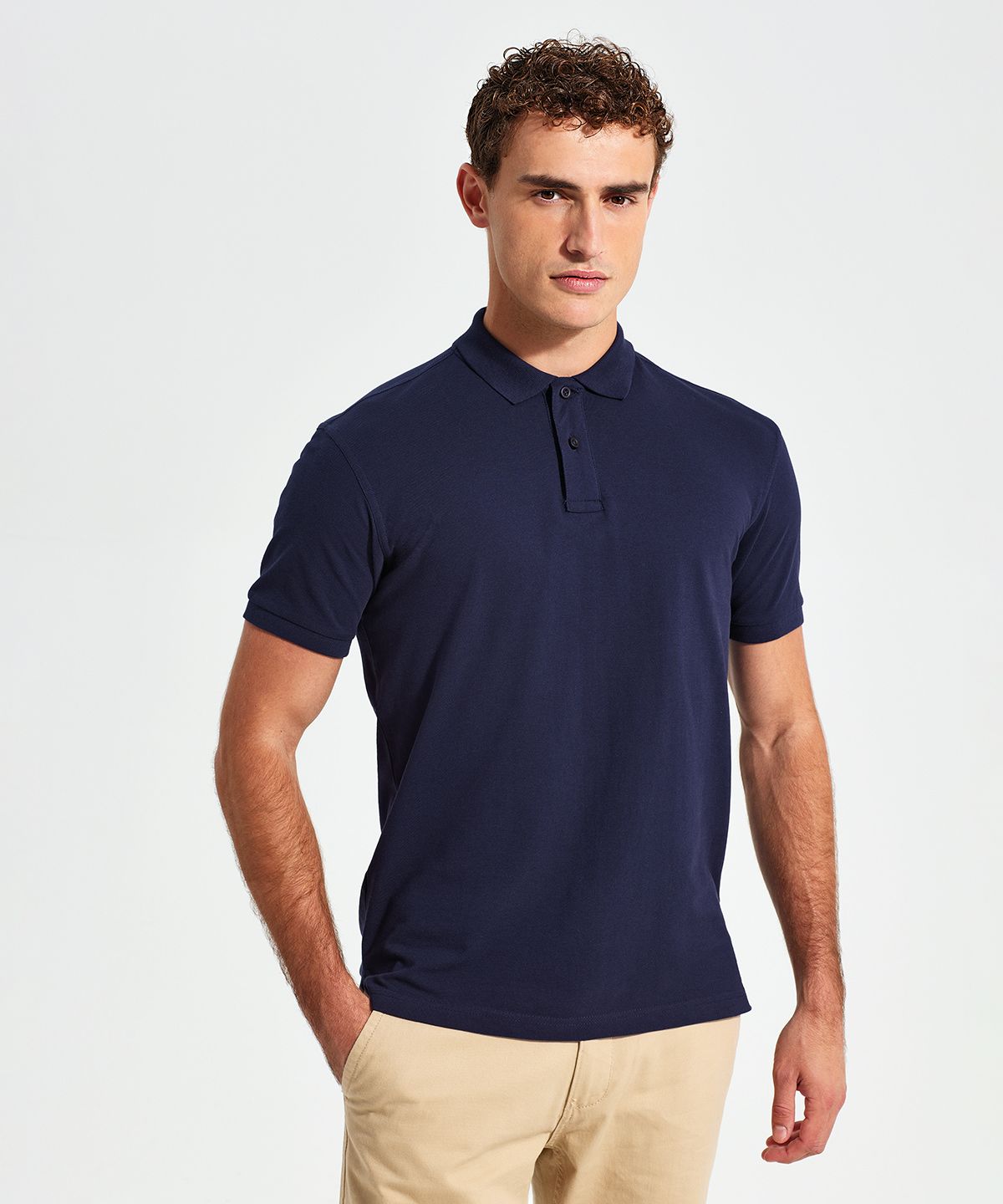 Klassisches Fit Polo Herren Heideschwarz