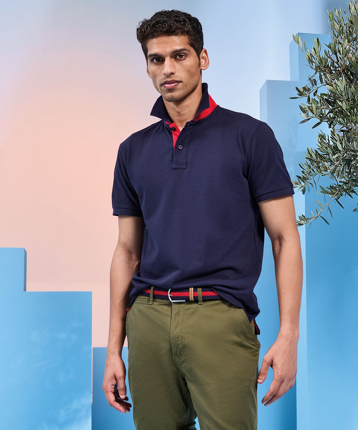 Classic Contrast Polo Men