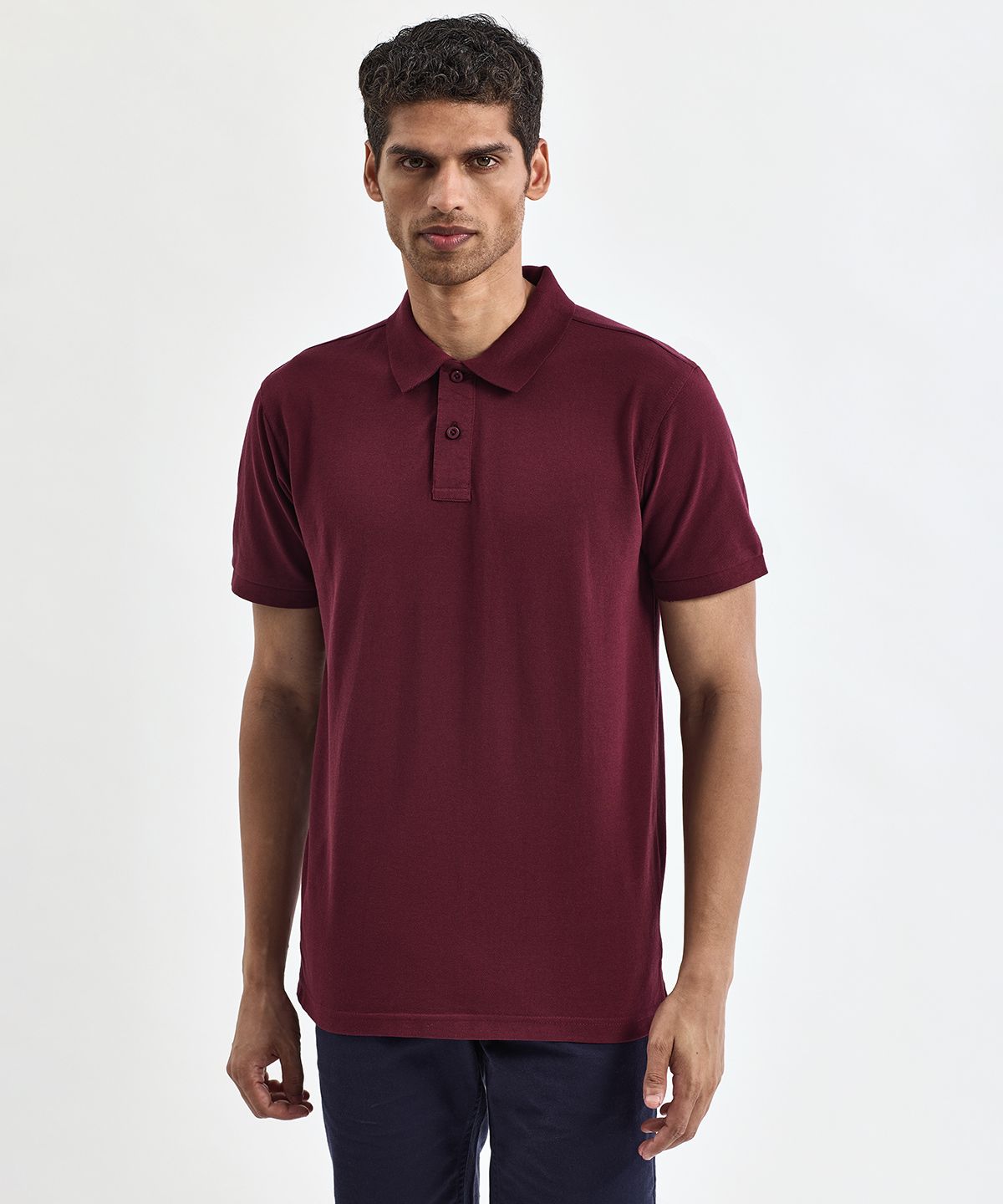 Polycotton-Mischung Polohemd Herren schwarz