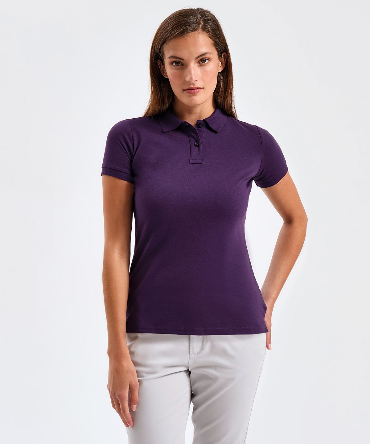 Poly-Baumwollmischung Polo Frauen schwarz