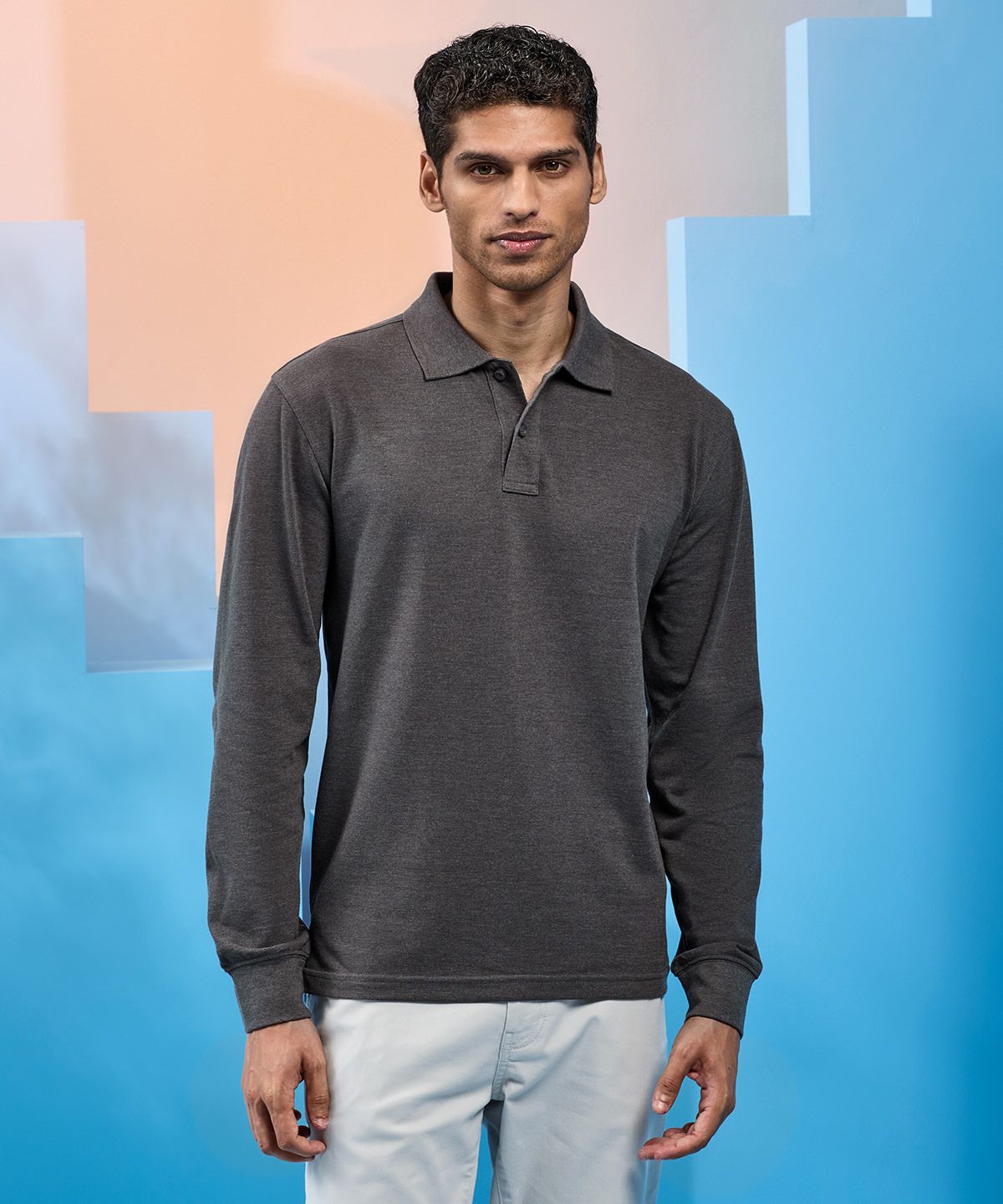Classic Fit Long Sleeved Polo Men