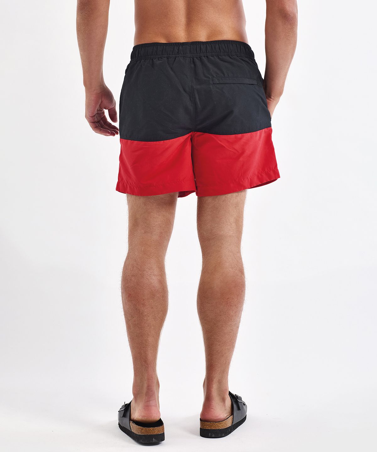 Block Colour Swim Shorts - Flerfärgade Simshorts svart/röd