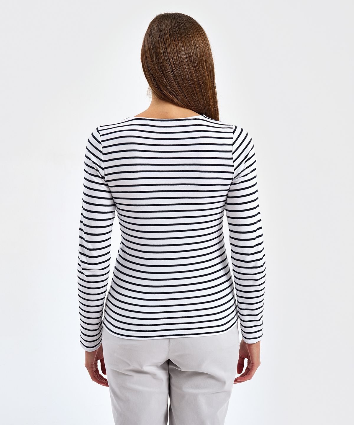 Küsten Lange Ärmel Tee Herren weiß / marine