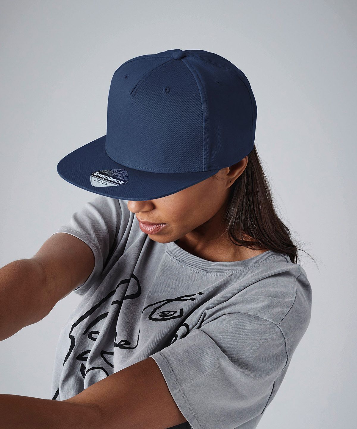 5-Panel Snapback Rapper Keps svart