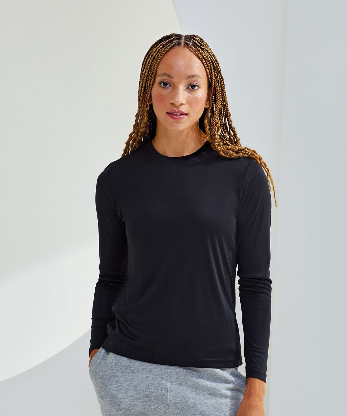 TriDri® Long Sleeve Performance T-shirt Women - T-shirt Dam svart