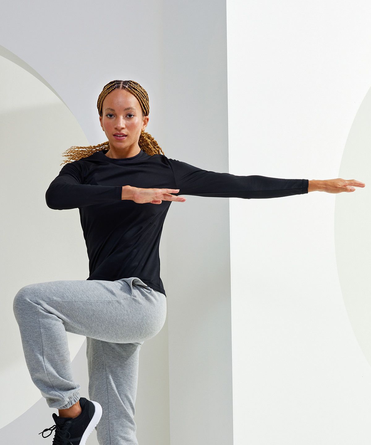 TriDri® Long Sleeve Performance T-shirt Women - T-shirt Dam svart