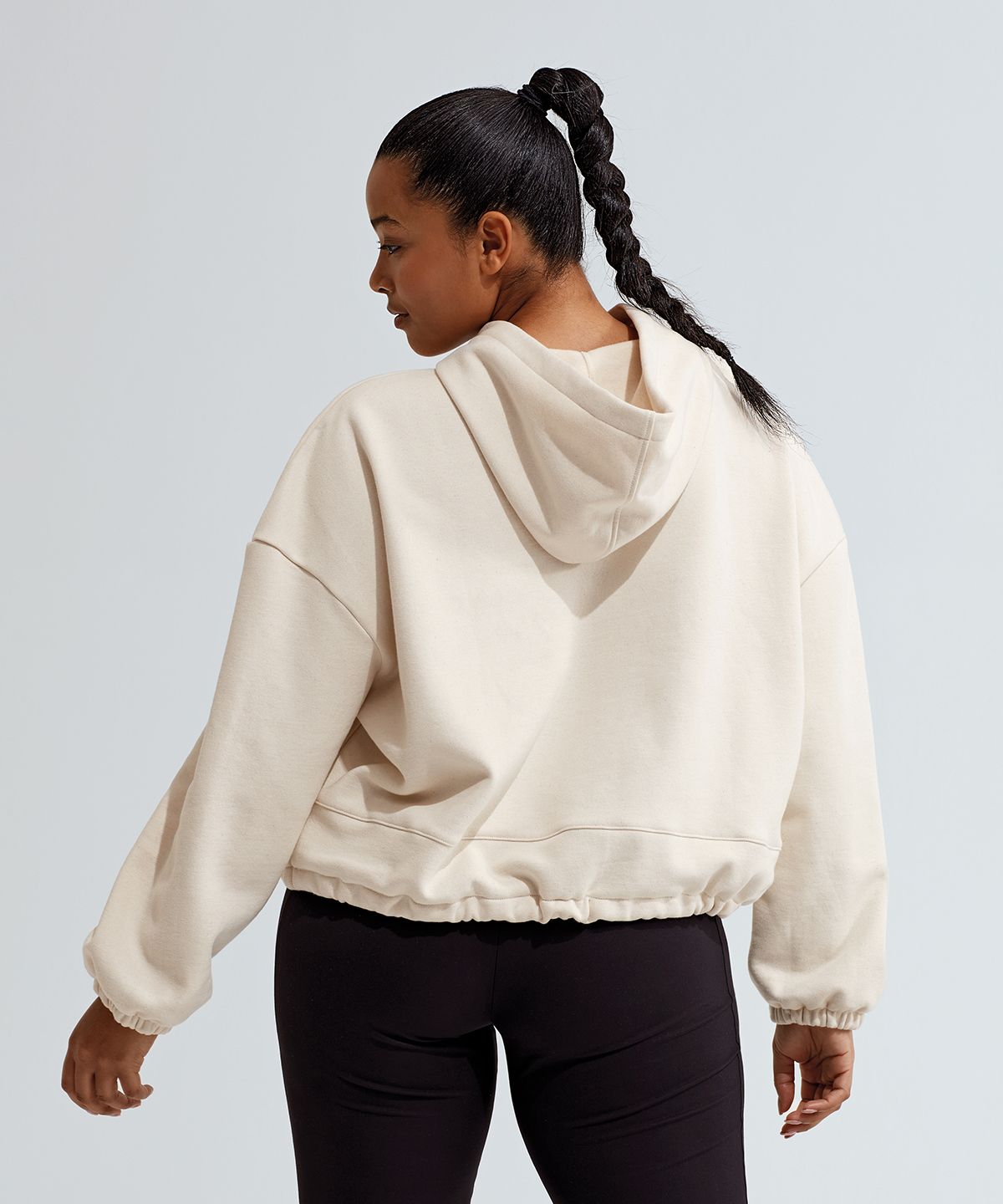 TriDri® Naisten Cropped Oversize Huppari musta