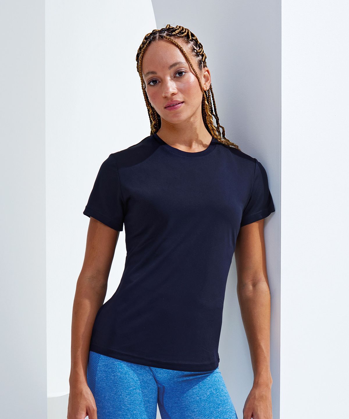 TriDri® Recycled Performance T-shirt Women - Återvunnen T-shirt Dam svart melange