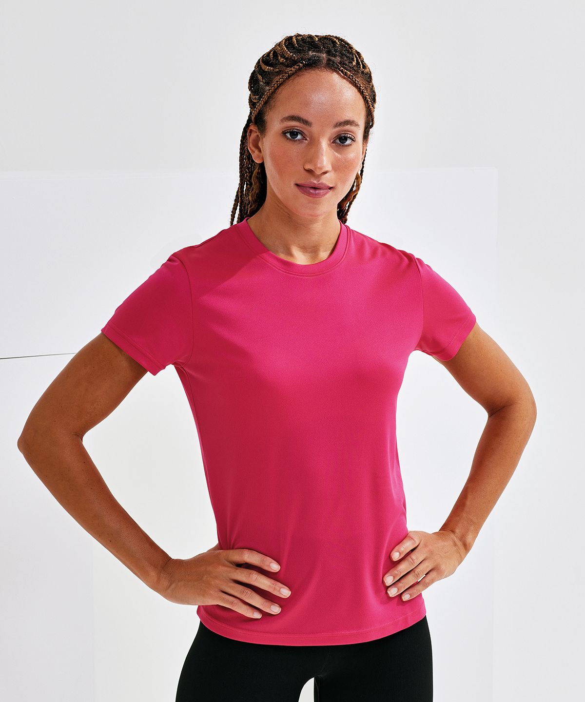 TriDri® Textured Tee Women - T-shirt Dam svart melange