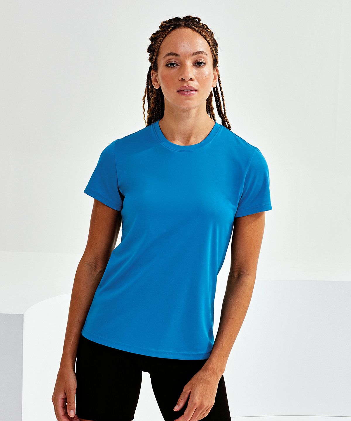 TriDri® Textured Tee Women - T-shirt Dam svart melange