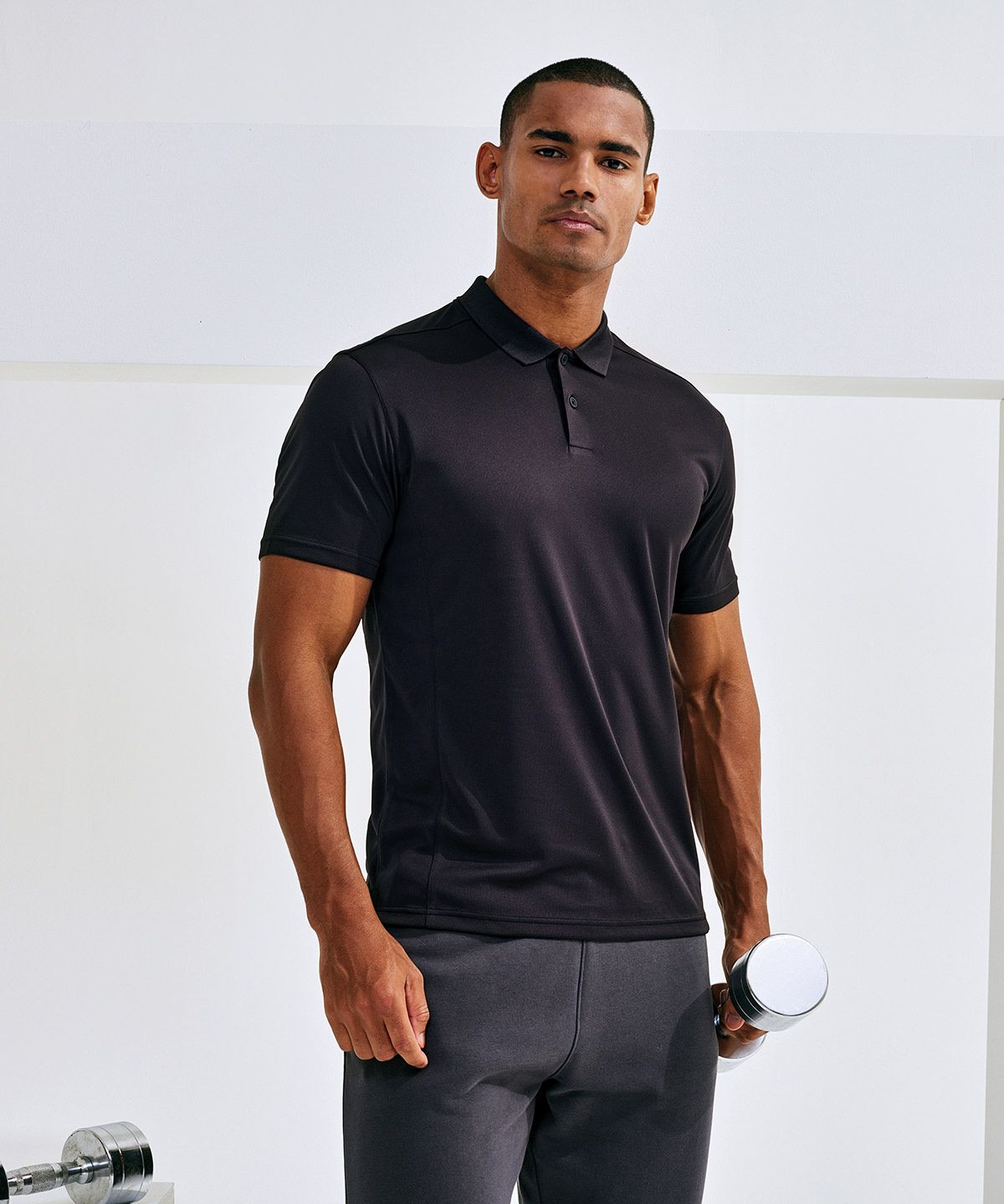 TriDri® Ion-Charge Panelled Polo black