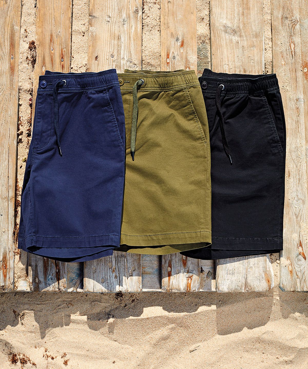 Wombat Men’s Drawstring Chino Shorts- Chinoshorts med snörning Herr svart