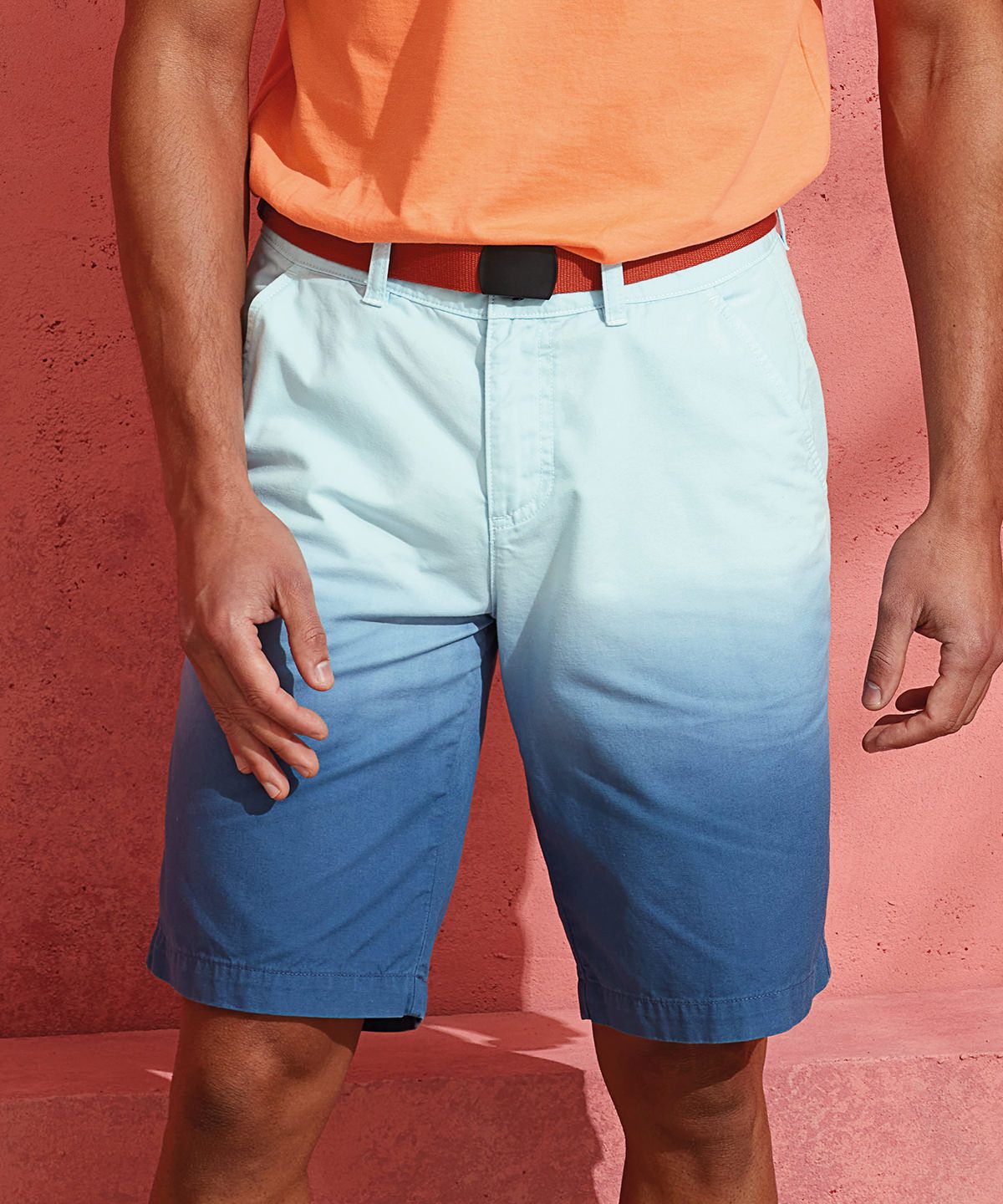 Wombat Men’s Dip-Dye Shorts - Dip-Färgade Shorts Herr blå