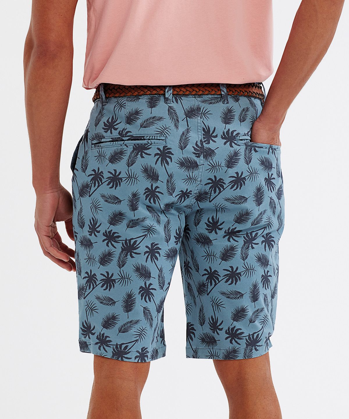 Wombat Men’s Palm Print Shorts - Shorts Herr blå