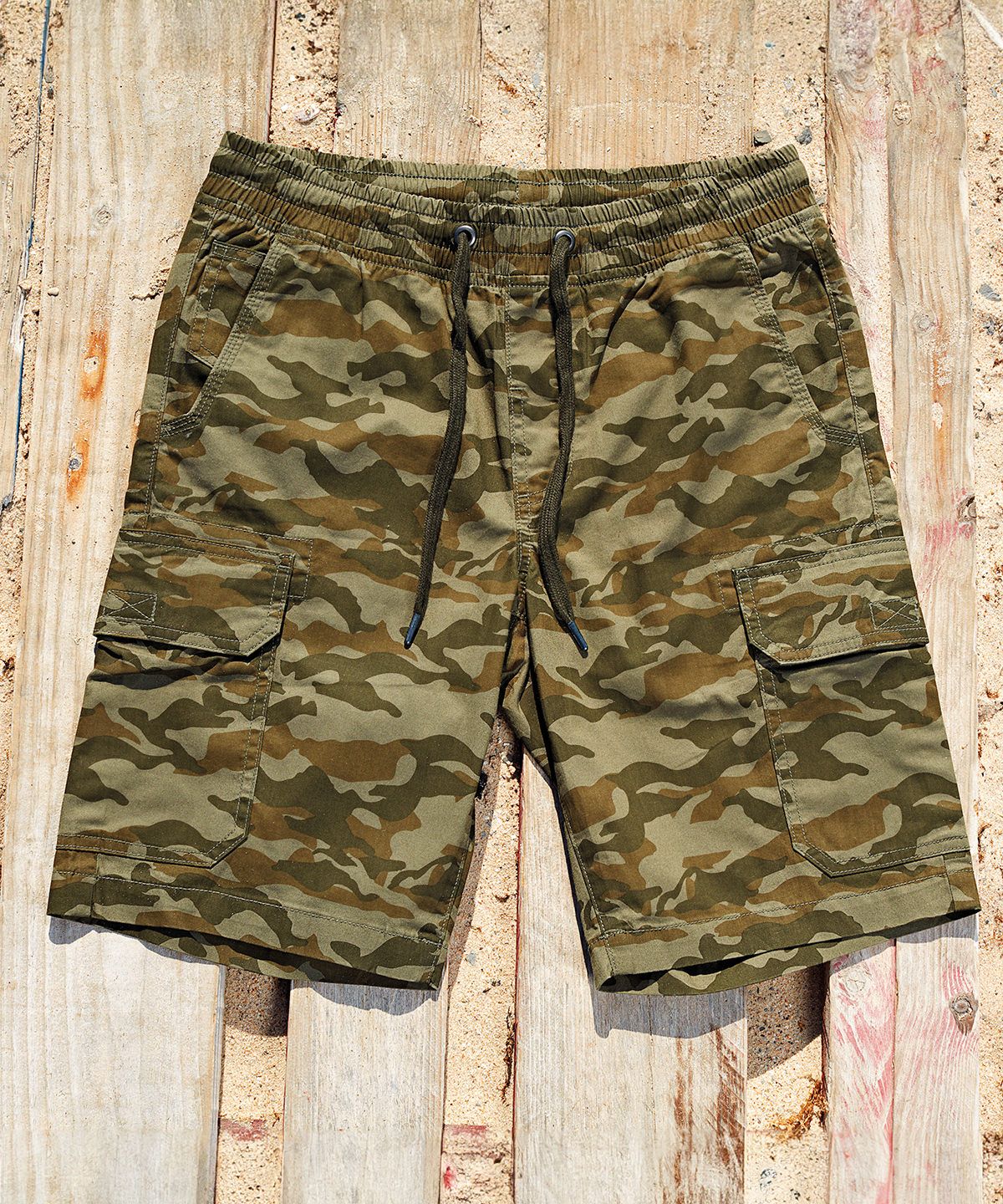 Wombat Camo Cargo Utility Shorts Men - Camoflagefärgade Shorts Herr grön