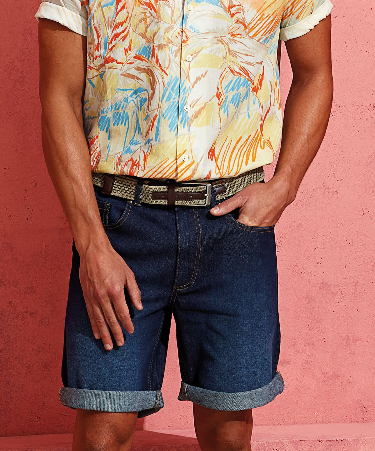 Wombat Men’s Denim Shorts - Herr Denim Shorts svart denim