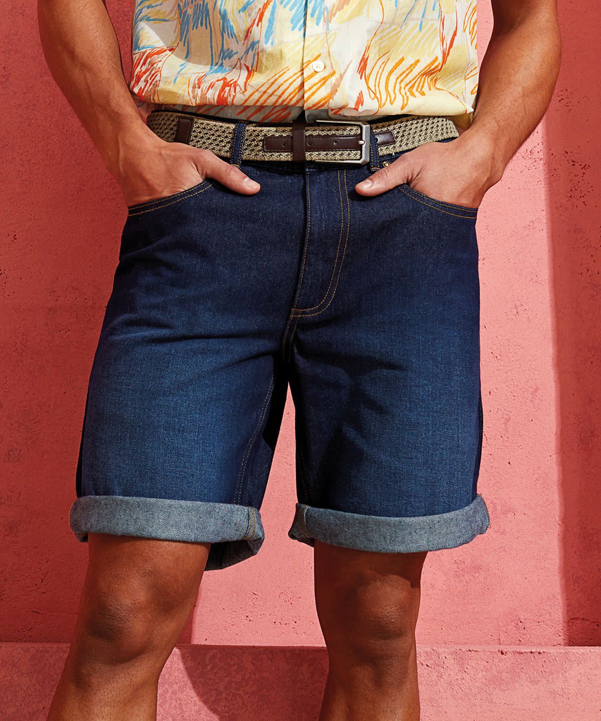 Wombat Men’s Denim Shorts - Herr Denim Shorts svart denim