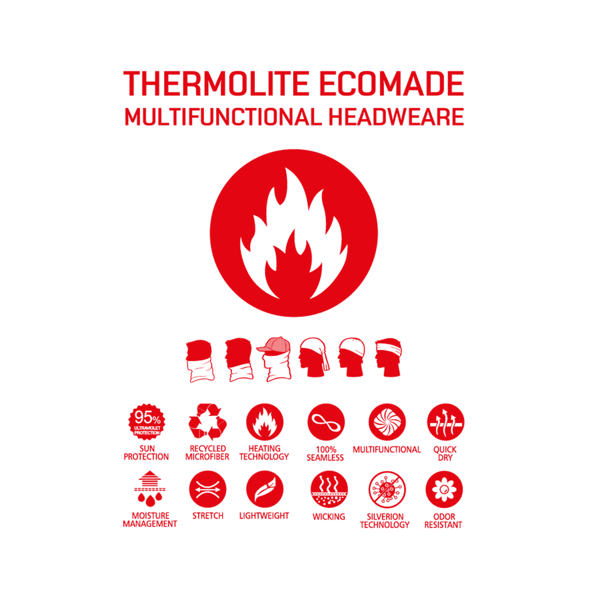 Fabulous Race Bandana Thermolite Ecomade flerfärgad