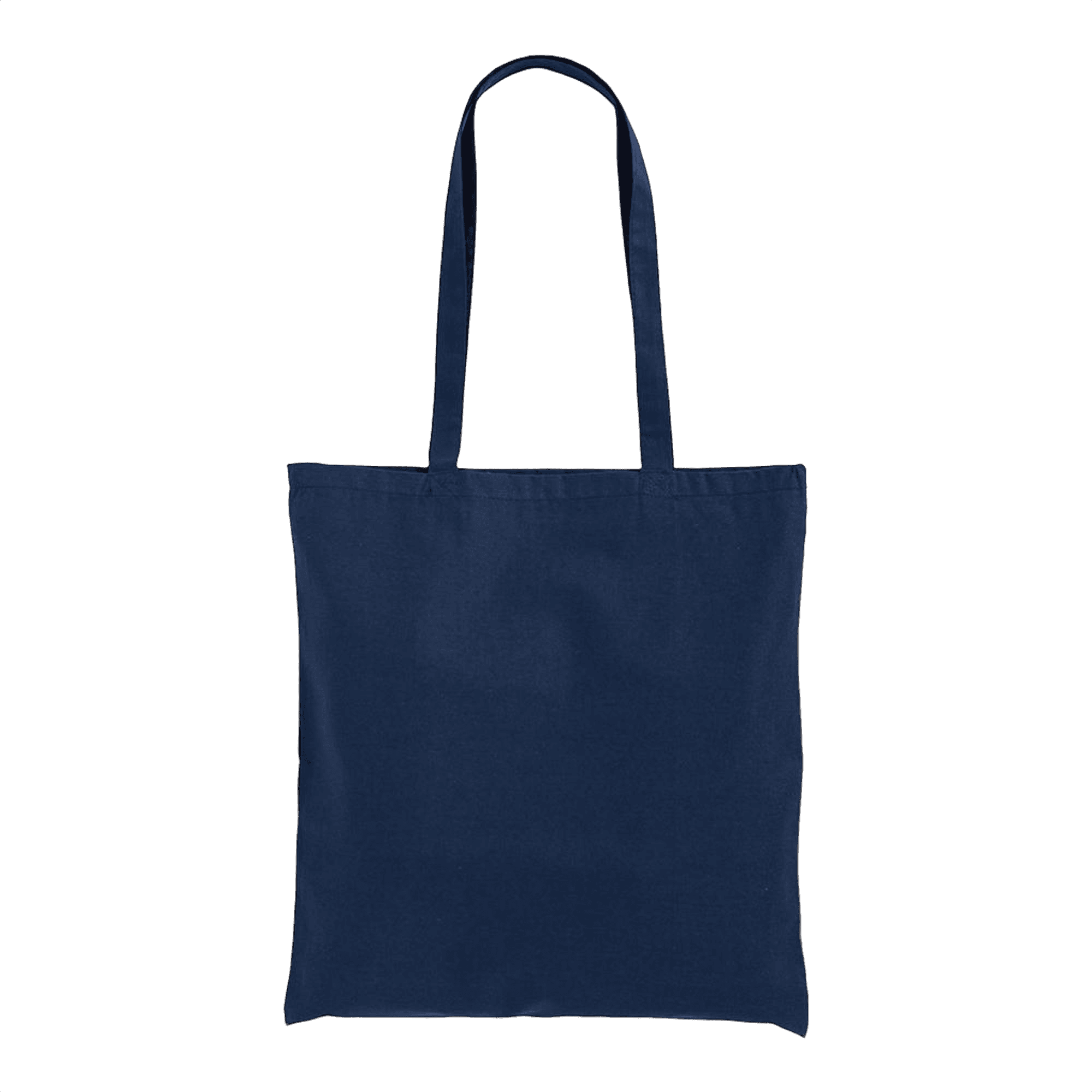 Cotton Polyester Shopping Bag with Long Handle 220 g/m2 blue