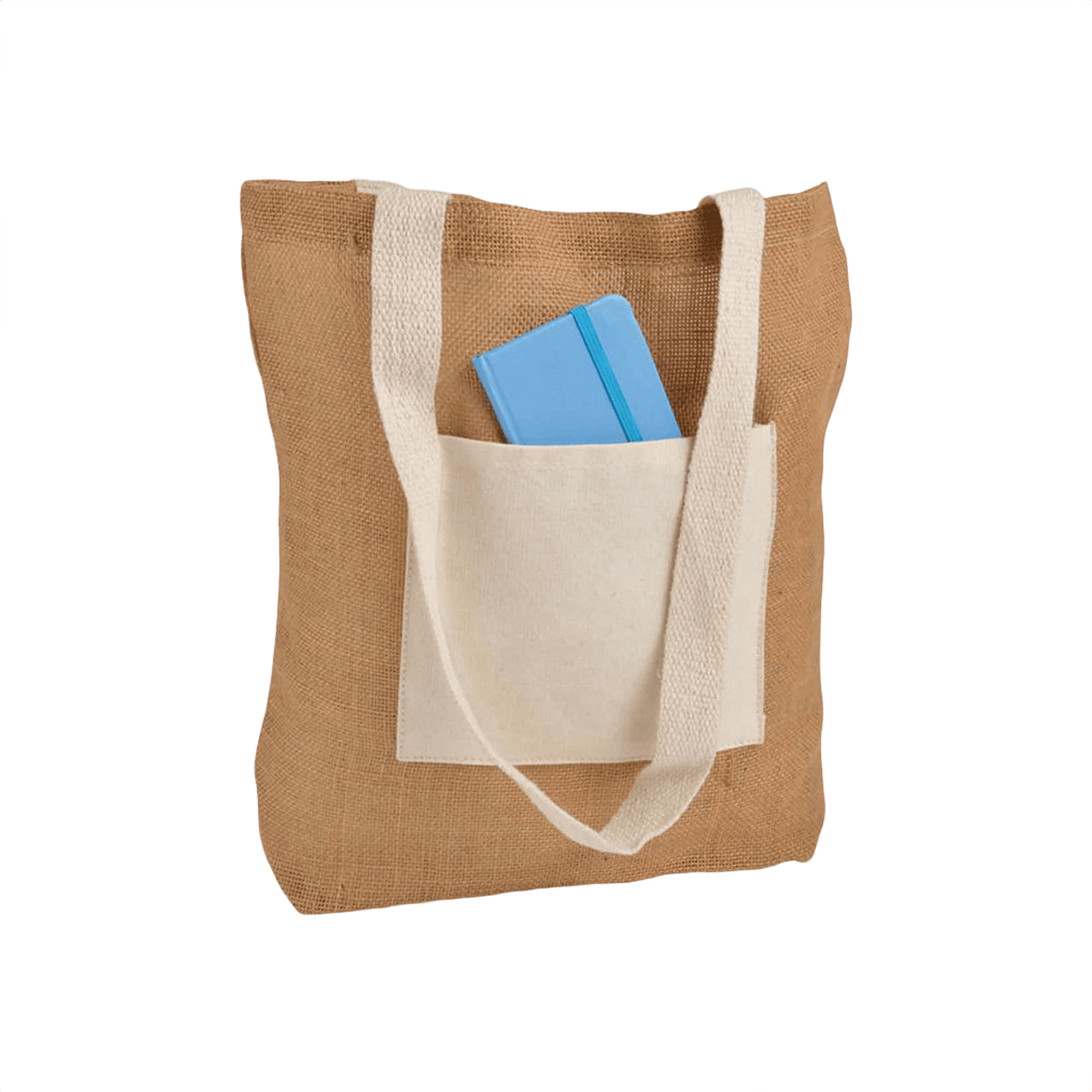 Jute Shopping Bag with Zip Closure
