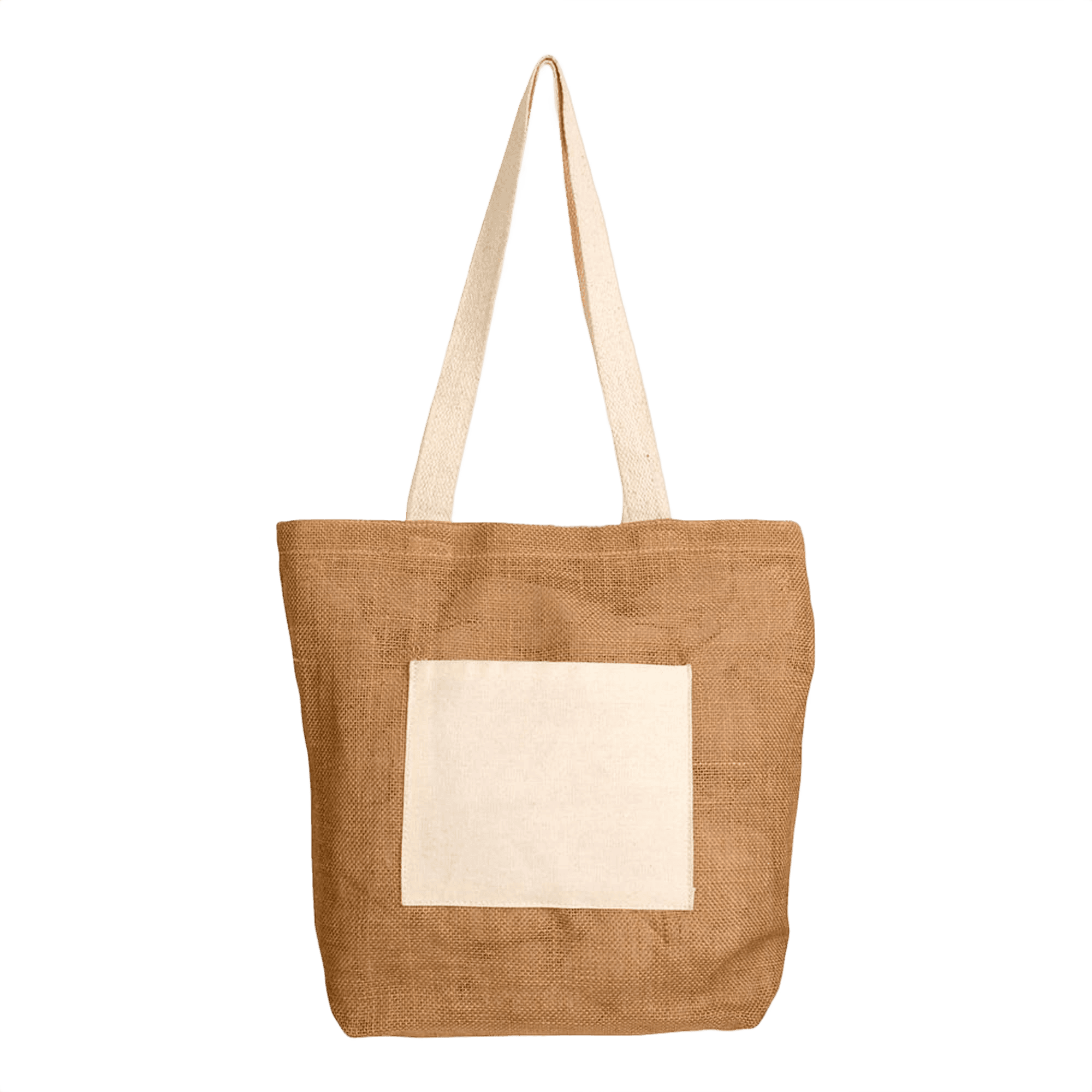 Jute Shopping Bag with Zip Closure