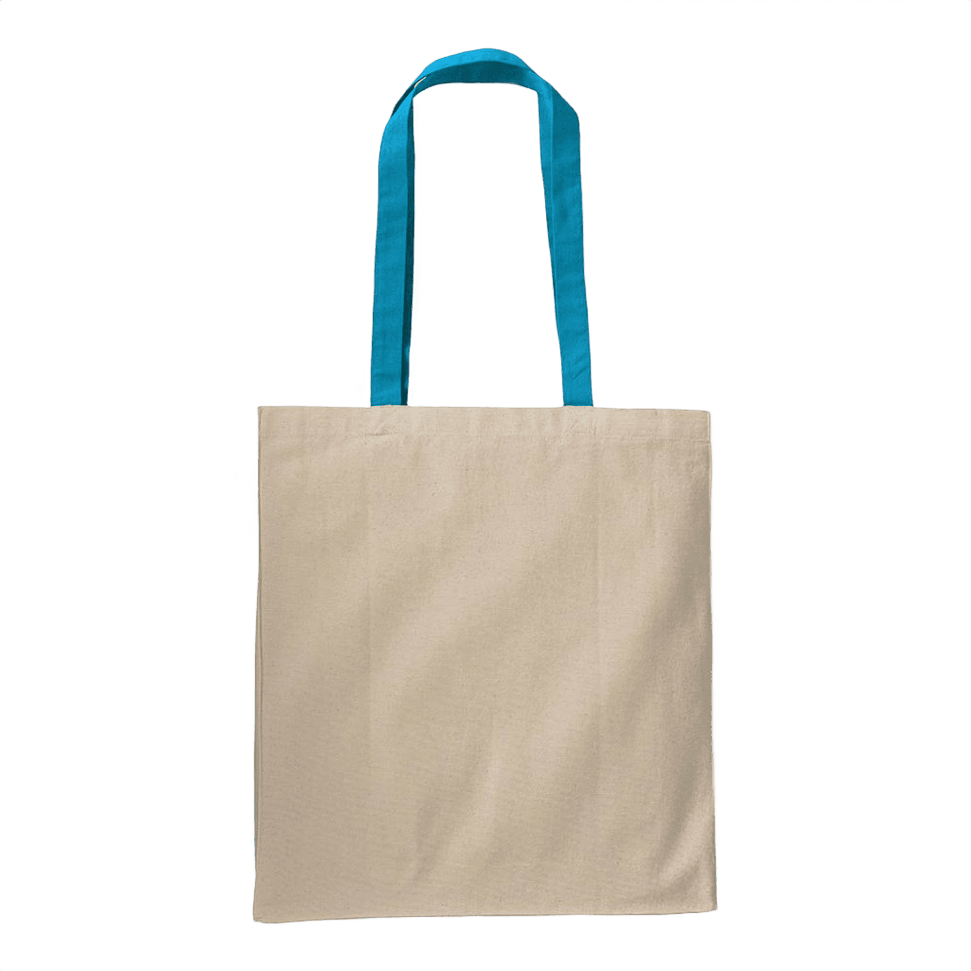 Cotton Shopping Bag Long Handles 220 g/m² sky blue