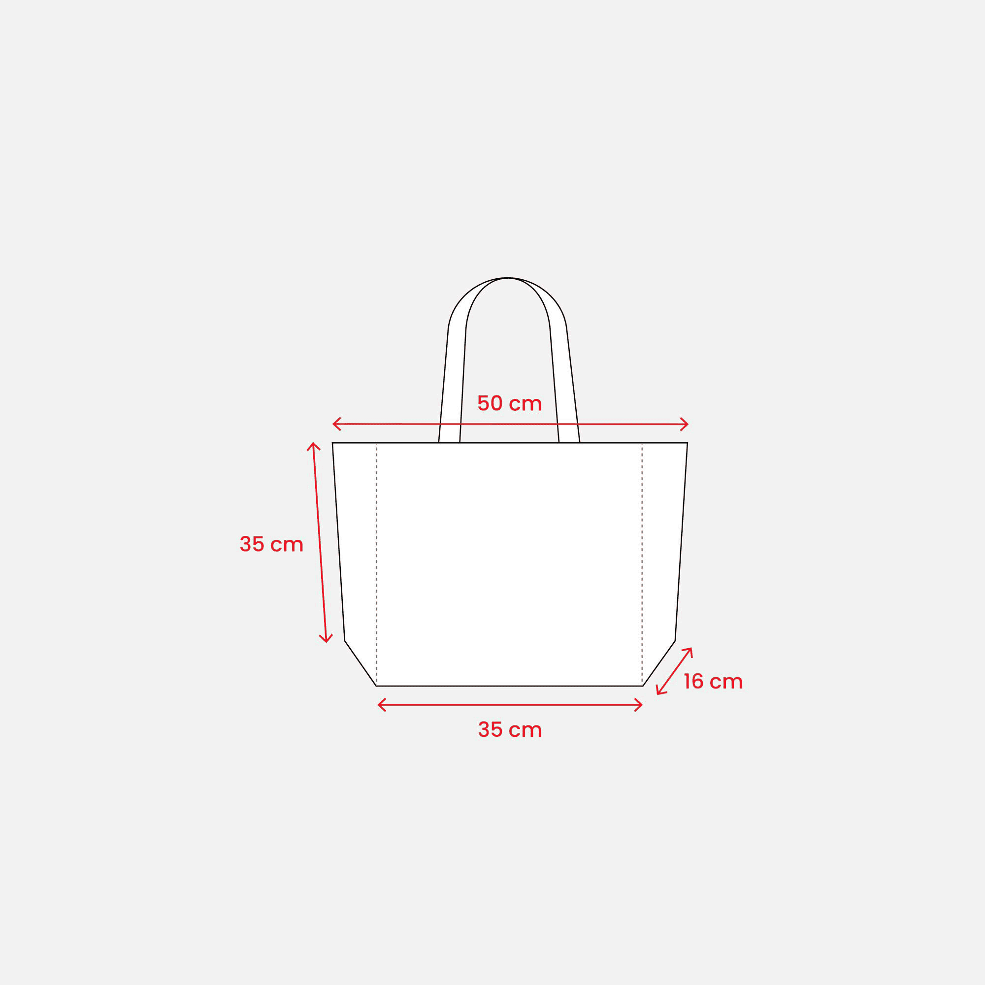 Cotton Shopping Bag Long Handles 280 g/m² white