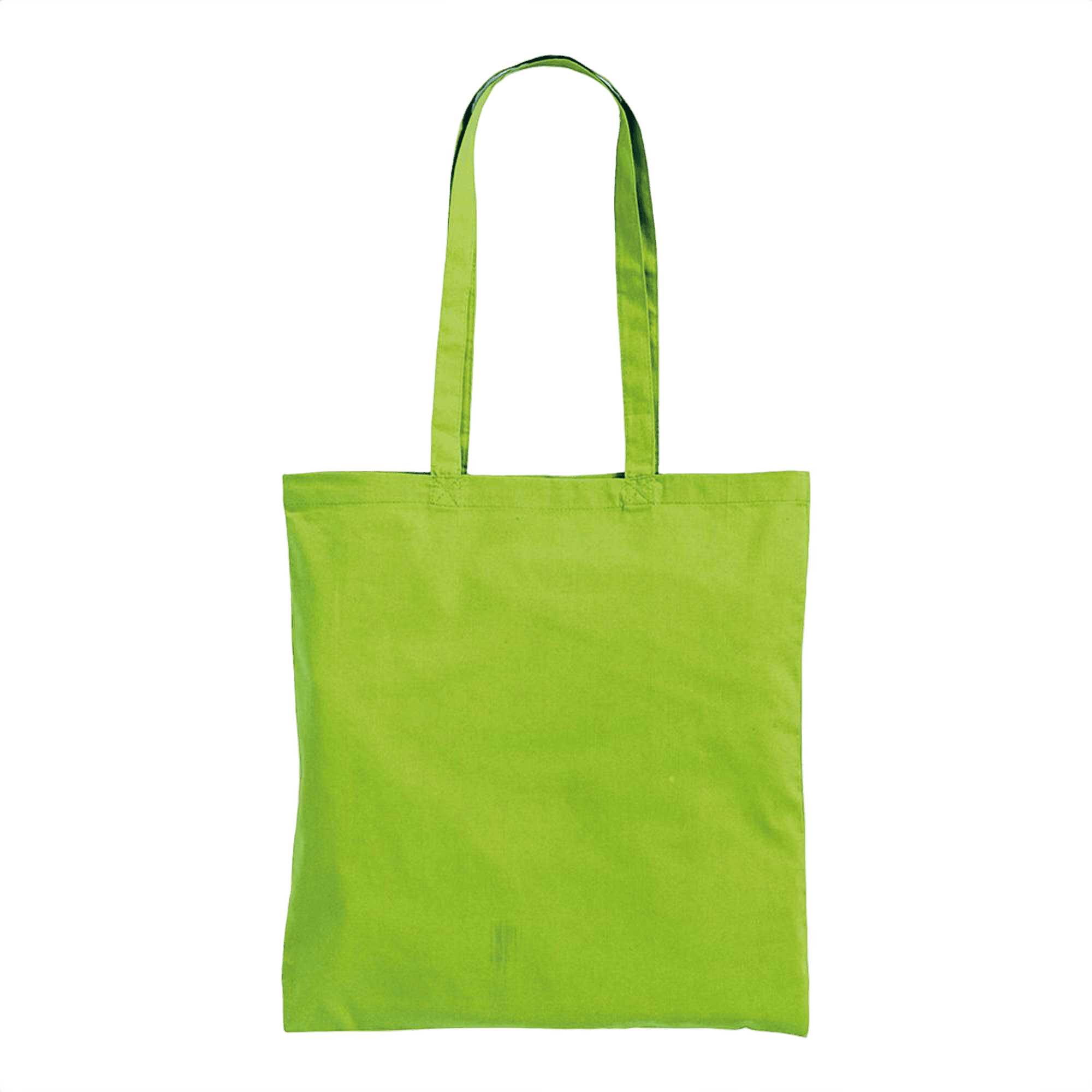 Cotton Shopping Bag with Long Handles 120 g/m2 green apple