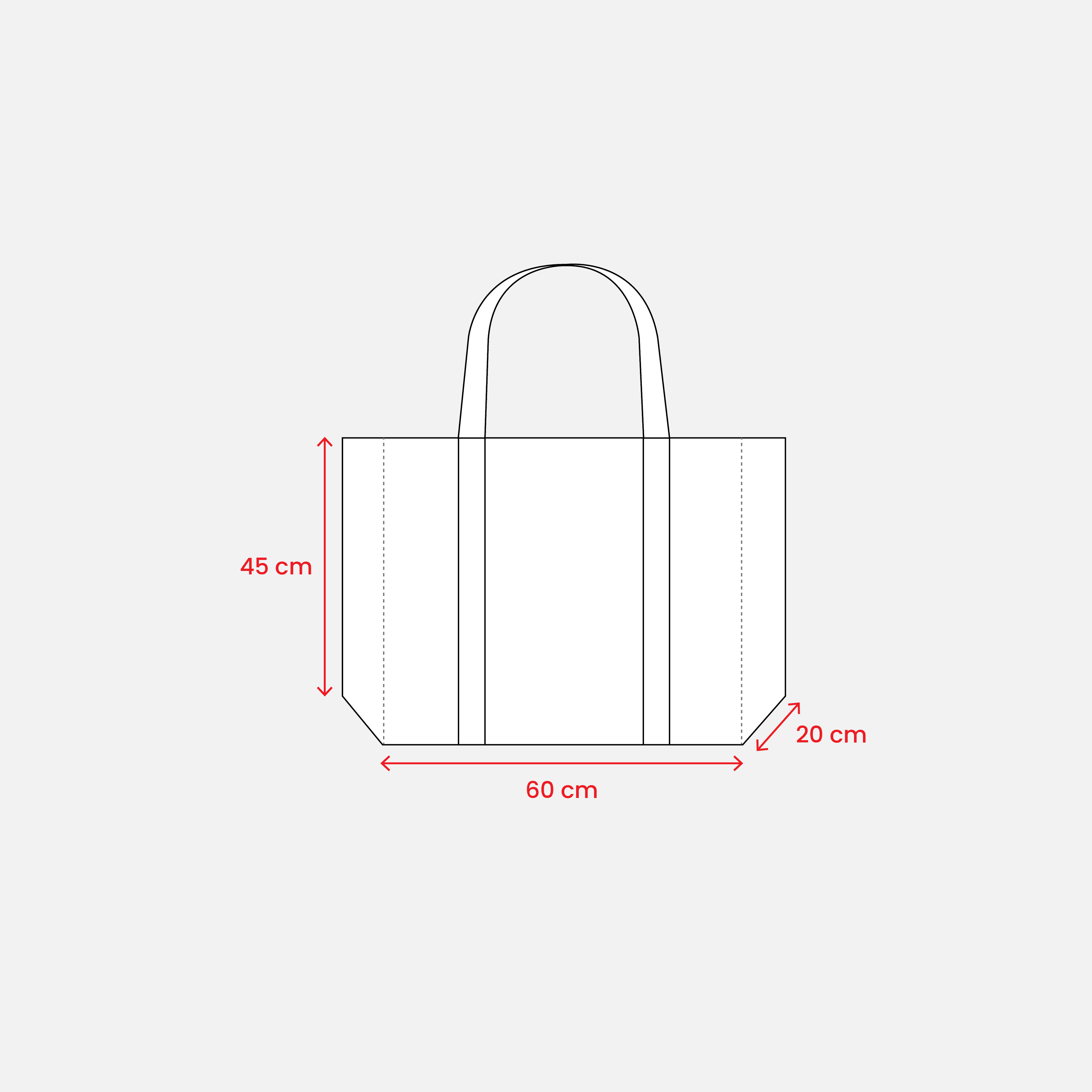 Non-Woven Maxi-Einkaufstasche grau