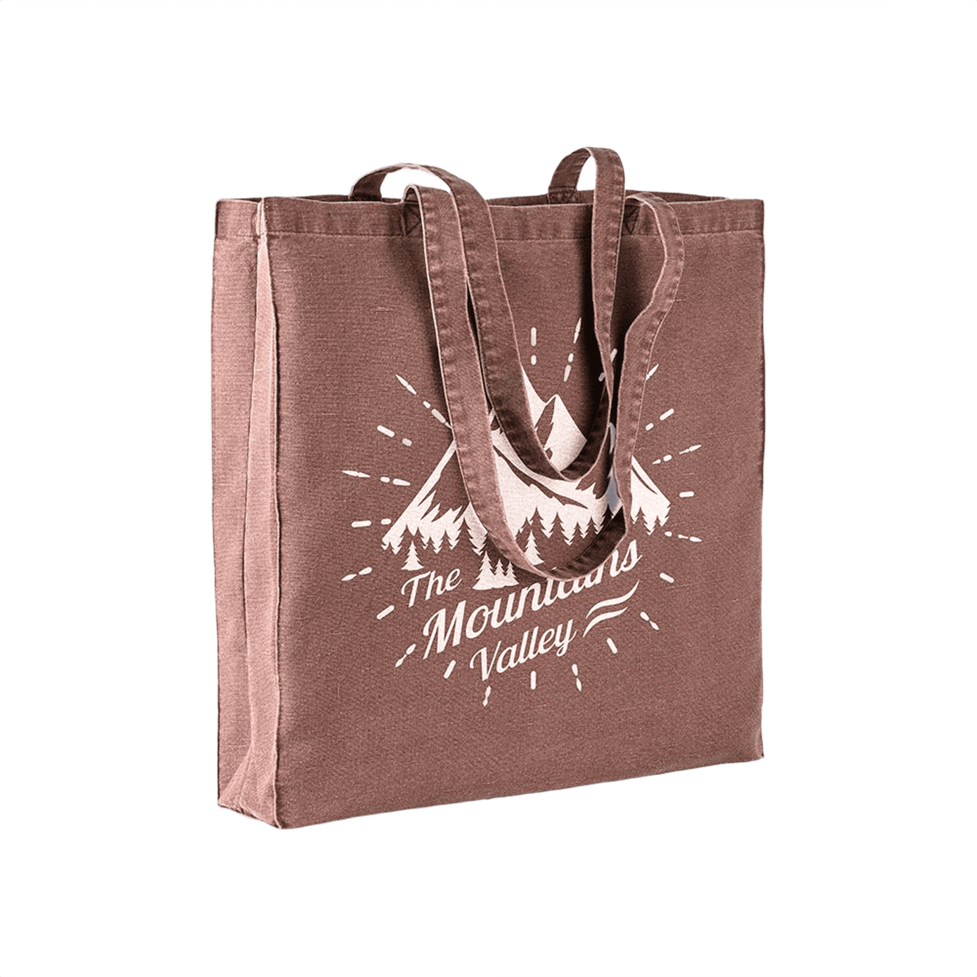 Stonewashed Cotton Shopping Bag brown