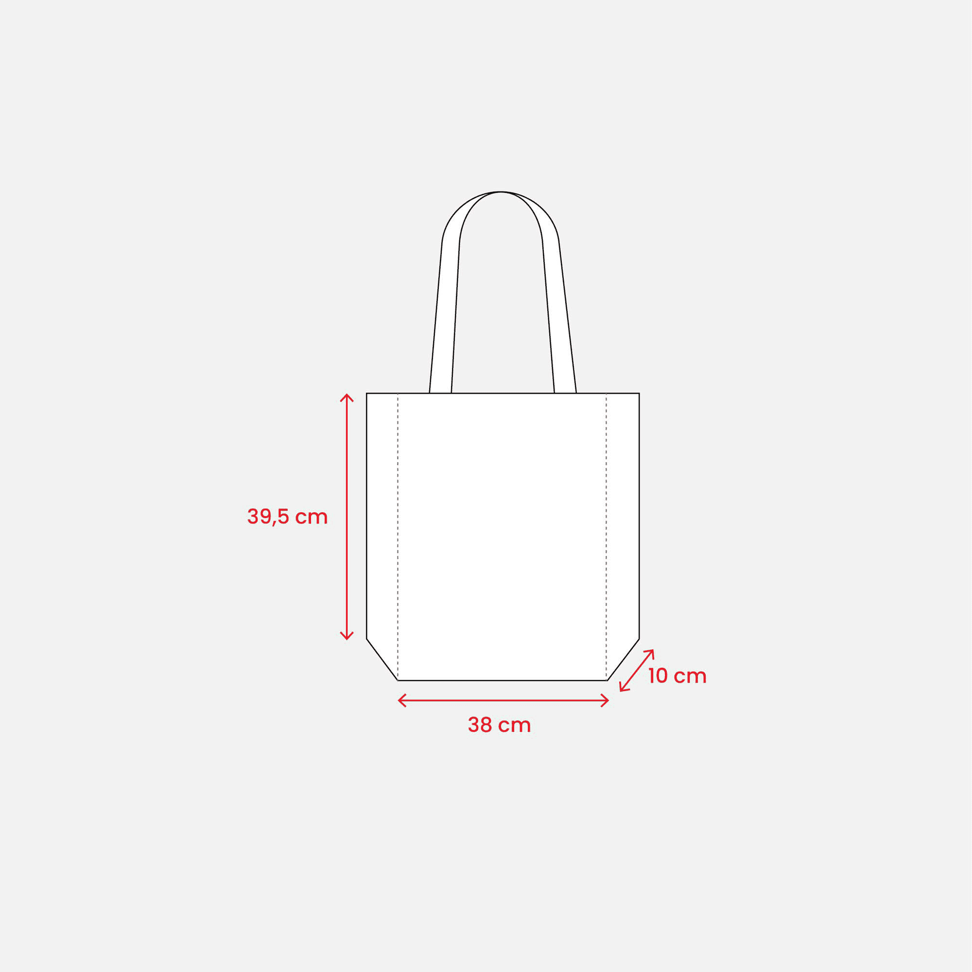 Long Handle Shopping Bag with Gusset natural