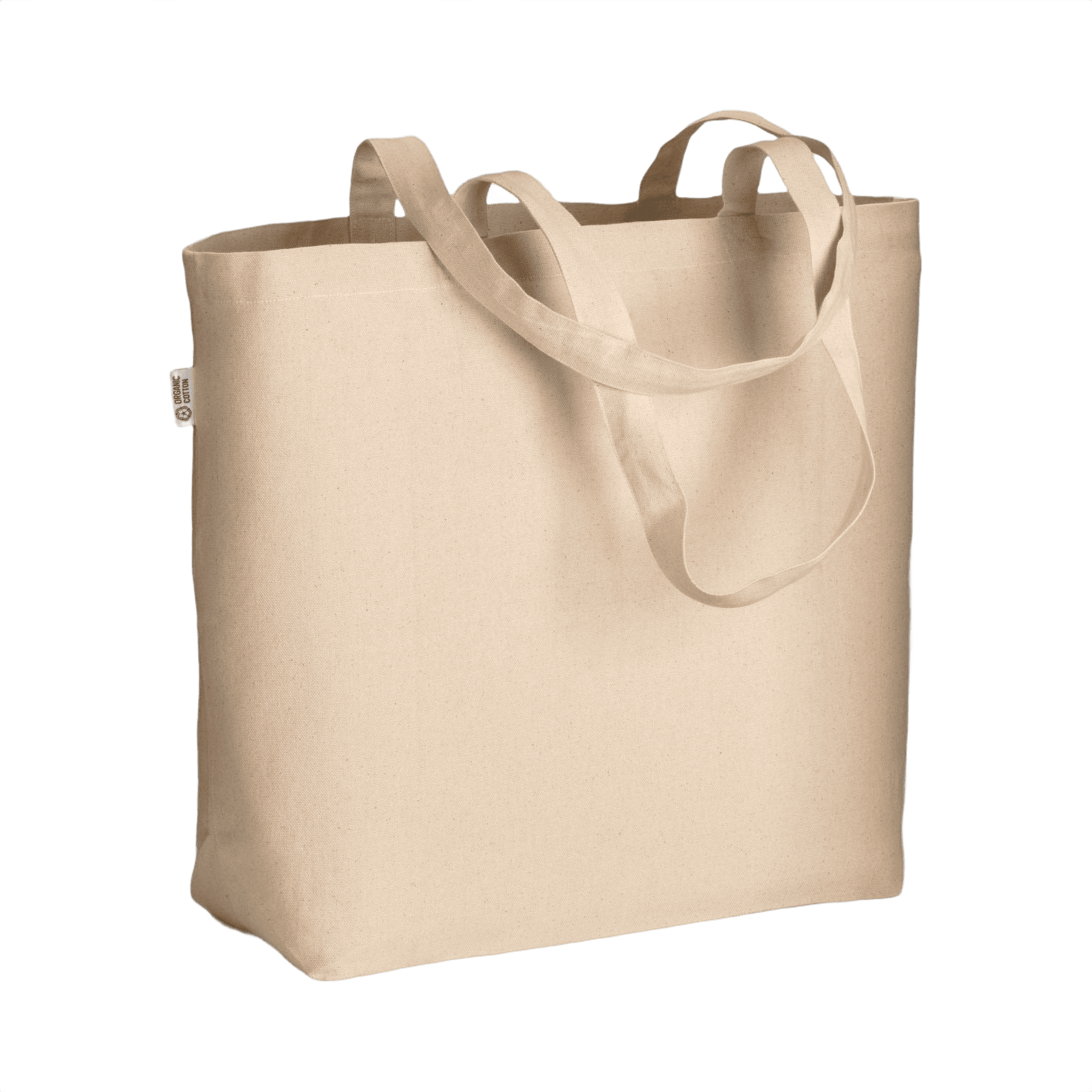 Ekologisk Bomullskasse Med Långa Handtag 220 G/M2