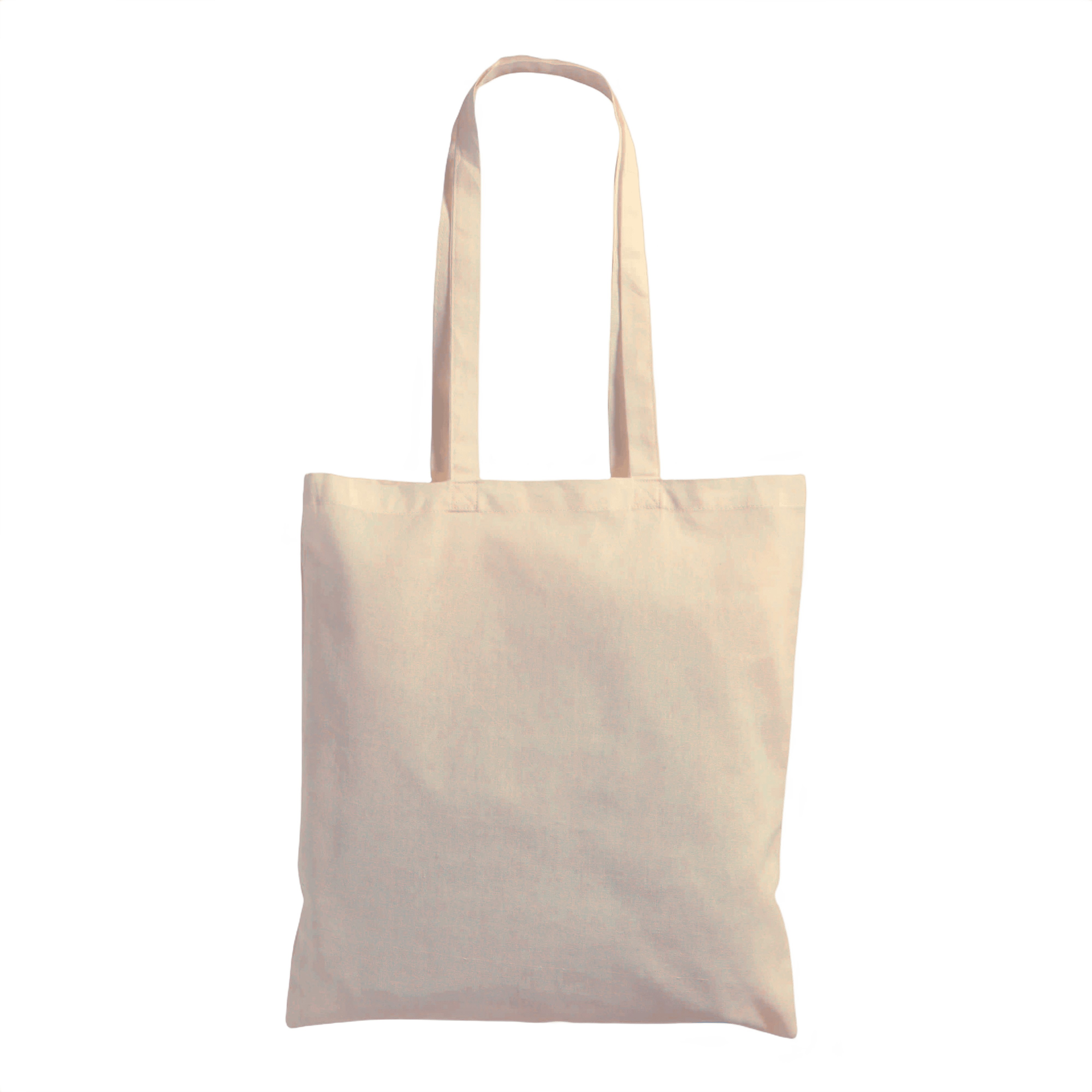 Bomulls Shopper Väska Långa Handtag 120 g/m2 naturlig