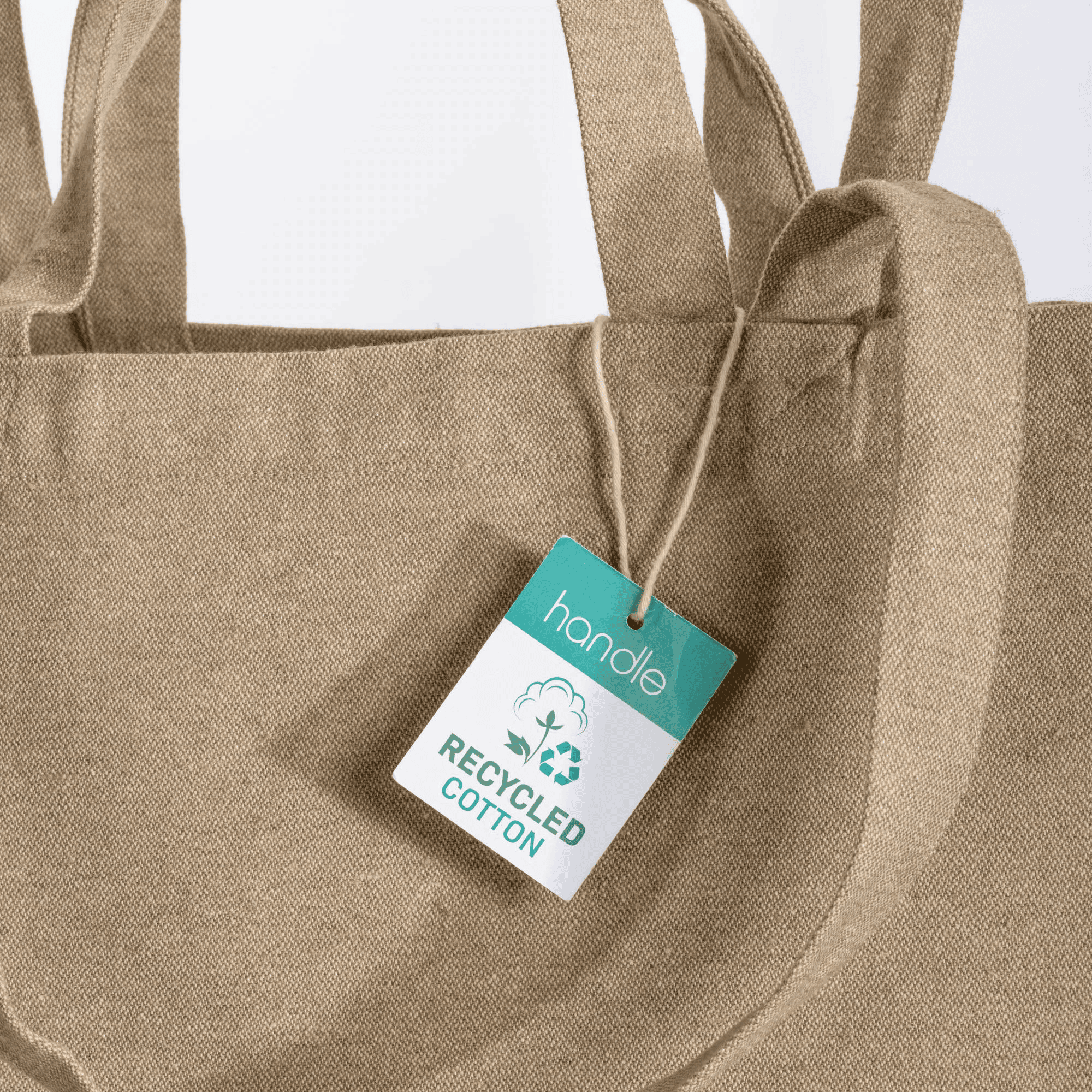 Bomull Shopper Med Dubbla Handtag 280 g/m2 naturlig