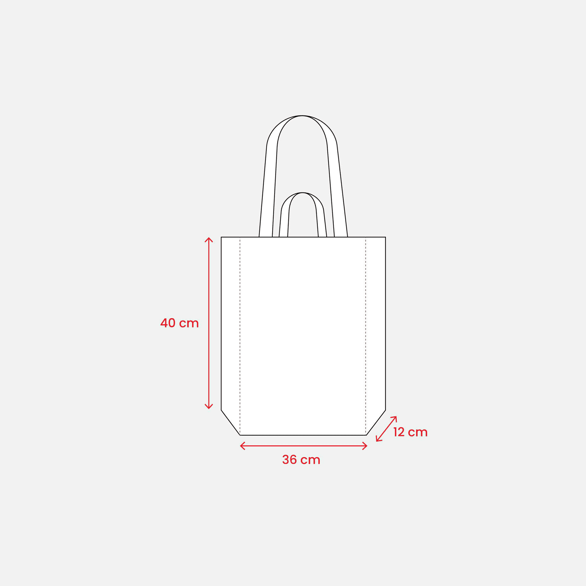 Cotton Shopper med Dubbelhandtag 220 g/m2 naturlig