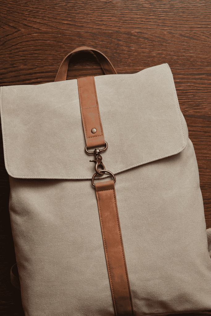 VINGA Bosler Canvas Backpack beige